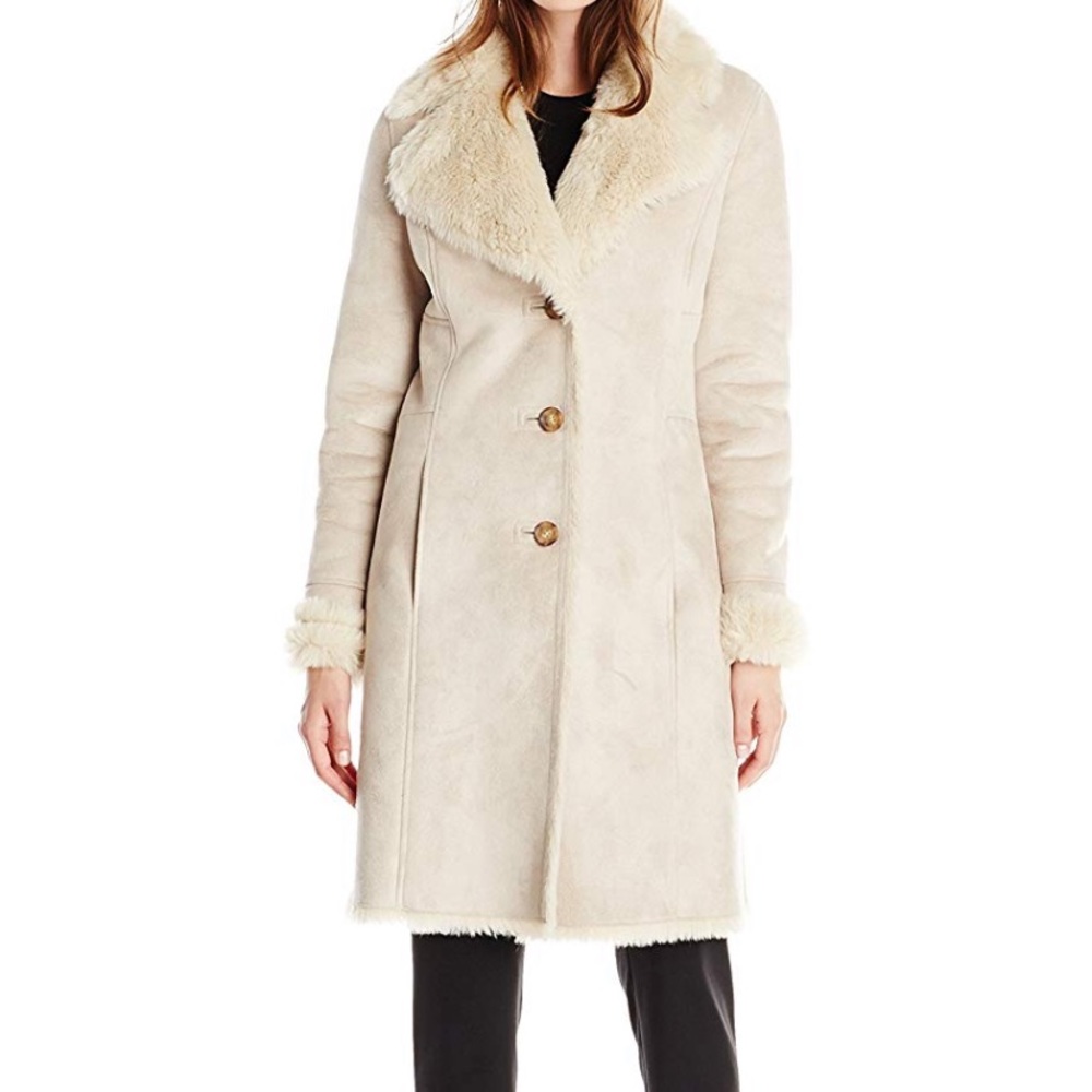 Sherling coat with Faux Fur lining